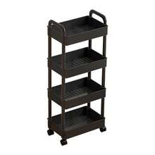 Multi-Tier Rolling Storage Cart - Compact Design Saves Space, Sturdy Plastic Structure, Suitable For Kitchen, Bathroom, Bedroom, Office, Warehouse, Garage - Easy Assembly, Multi-Functional Multi-Tier Shelving, Home Storage Rack