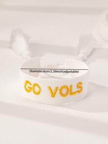 1 Pc College Team Spirit Cheerleader Cheering Game Day Bracelet - Match Day Hand Rope - View 2