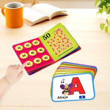 Spanish Education Cognitive Board And Alphabet Card Set, Cognitive Enlightenment Education Gift, Notebook - Multicolor - View 2