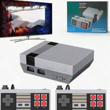 Two-Player Retro Game Console, Plug And Play, Compatible With 620+, Supports USB Power Supply, Easy To Install, Handheld AV Output, Suitable For Family Entertainment, Perfect Birthday Gift,Thanksgiving Gifts,New Year Gift - Grey - View 7
