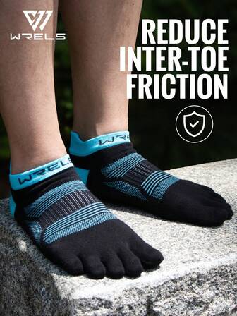 WRELS Upgrade Dicke Fünf-Zehen Socken, Hochleistungs-Sport Unsichtbare Zehensocken geeignet für Laufen, Ballsportarten und Outdoor-Aktivitäten