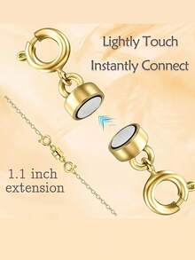 4Pcs/10Pcs Gold And Silver Necklace Clasps Magnetic Jewelry Locking Clasps And Closures Bracelet Lobster Clasp Connector For DIY Necklace Bracelet Jewelry Crafts Making Supplies - Multicolor - View 5
