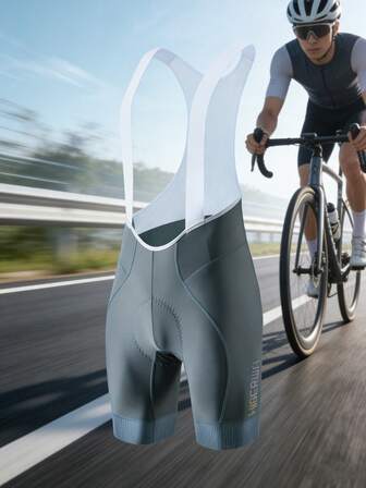 HISERWA Herren Radhose mit elastischem gepolstertem Design. Mountainbike Trägerhose mit Rennrad Slim Fit. Bequeme Outdoor-Sport Shorts für Rennrad Ausrüstung