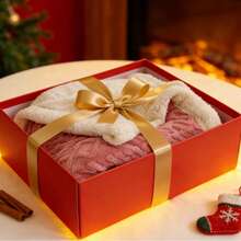 Manta Versátil de Textura Suave como la Nube para las Cuatro Estaciones, Manta Acogedora con Forro Coral Dúctil Engrosado y Colores Dopamina Vibrantes - Ideal para Siestas en la Oficina, Relajación en el Sofá de la Sala y Uso Cómodo en Dormitorios, Espacios Estudiantiles y Viajes - Rosa - Ver 3