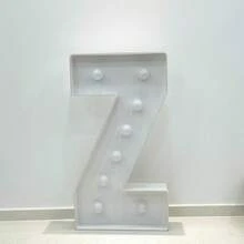 点亮你的派对！92厘米/3英尺发光字母灯牌，派对拍照道具，暖黄色发光字母派对装饰，适用于生日、婚礼、毕业典礼、情人节派对装饰，派对用品 - 白色 - 查看 31