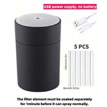 RAF 7 色 USB 加湿器和香薰机，2 种喷雾模式，定时，保持空气清新和植物健康，适合干燥季节，舒缓夜灯，适用于家庭、汽车、卧室，USB 供电加湿器带 7 色夜灯，26dB 安静运行，24 小时运行时间，水位指示器 - ABS 材质空气加湿器，适用于客厅、卧室、办公室，生日或圣诞节的绝佳礼物