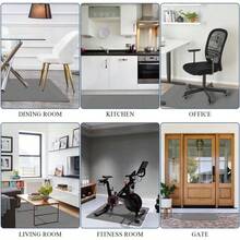 Arthome 90 * 140CM Tapete Rectangular Antideslizante para Silla Rodantes de Suelo de Madera Dura del Escritorio Tapete de Protección de Madera/Azulejos para Oficina y HogarColor Gris - Gris - Ver 5