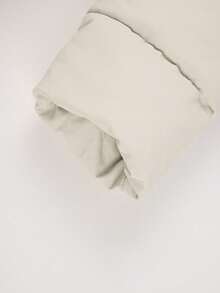 Plus Size Women's Down Jacket With Furry Hooded Collar, Autumn/Winter - Ice White - View 5