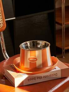 1pc High-Quality Anti-Ant Anti-Spill Pet Bowl, Elevated Design Protects Neck, Suitable For Small Dogs And Cats