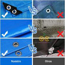 1 Pieza Lona De PláStico,Cubierta Para Lluvia De 3*4 Metros De Largo, Impermeable Doble Cara, Cubierta Protectora Multiusos, Lona Impermeable, Resistente A Los Rayos UV, Impermeable Y Transpirable, Adecuada Para Terrazas, Jardines, Gallineros, Cobertura Exterior, Tela Exterior Duradera, Adecuada Para RamadáN Al Aire Libre, AñO Nuevo, DíA De San ValentíN, Uso En Invierno, Toldo Impermeable Para Porche, Adecuada Para Cubiertas De Refugio De Lluvia Pesada En Terrazas, Porches, Jardines, Gallineros - Azul - Ver 5