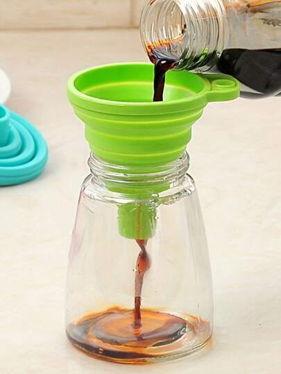 4 Packs Collapsible Silicone Funnels - Space-Saving, Funnel With Spill-Free Design, Quick-Dry Cleaning For Cooking, Baking, Brewing - Ideal For Home, Dorm, Kitchen - (Turquoise Blue, Pink, Green), Dorm Essentials, Foldable Accessory, Flexible Material, Liquid Transfer Tool, Small Kitchens