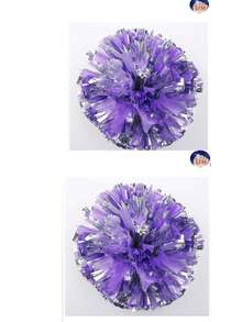 2pcs Football/Basketball Cheerleader Pom Poms, Metal Series Sports Team Activity, Dancing Performance Props, Square Dance Game Props, Dancing And Fan Cheering Props, Suitable For Outdoor Sports Team Performances