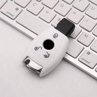 2_3 knappar nytt silikon bilnyckelfodral för Mercedes Bnez CLA GLC GLA GLK W203 W210 W211 W204 W176 ABC R Klass AMG