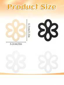4pcs Floral Invisible Bra Strap Clips - Invisible Non-Slip Clips For Seamless Braless Look, Adjustable Lingerie & Casual Attire Accessories, Discreet Bra Alternative, Nonslip Design- Adjustable Concealers For Bra Straps, Perfect For Preppy, Sweet Styles - Versatile For Mature, Beach, Night Out, Weekend Casual, Festive, Sports, Wedding, Party, College, Daily Commute - Embroidered Non-Textile Plastic Belts With No Feathers - One Size Fits Most - Multicolor - View 6