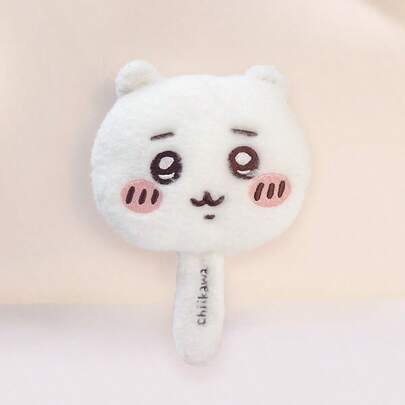 Miniso Gương cầm tay hình nhân vật chính, chất liệu mềm mại, bông xốp, thêu họa tiết tinh tế, gương trang điểm cầm tay tiện dụng hàng ngày (1 chiếc)