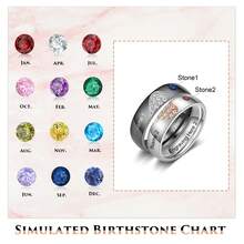 2pcs Personalized Stainless Steel Name Matching Rings, Custom Carved Name And Love Text Couple Matching Rings, Optional Elegant Rose Couple Gift Box, Minimalist Retro Matching Rings, Valentine's Day Gifts, Wedding And Anniversary Souvenirs, Meaningful Jewelry Customized For Boyfriends, Girlfriends, Husbands, Wives, Engagements, Birthdays, And Special Occasions - Multicolor - View 9