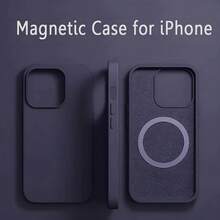Funda Ultrafina a Prueba de Golpes y Resistente a las Manchas, Cubiertas Magnéticas Elegantes y Lisas para iPhone 16, 15, 14 Plus, 13, 12 Pro Max y Mini 11 que son compatibles con la carga inalámbrica, lo que las hace regalos ideales para la temporada navideña. Funda de Teléfono Minimalista y Premium - 1 pieza - Ver 11