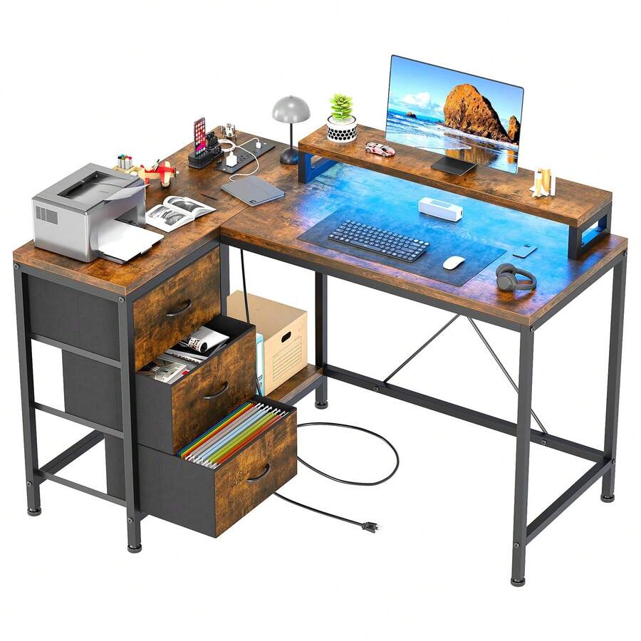 Roller Computer Table - สีกากี - ดู 1