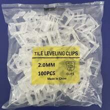 100pcs/Pack Tile Leveling System, White Base, 1.5cm/0.591in, 2cm/0.787in, 2.5cm/0.984in Spacer, 7.5cm/2.95in Red Plastic Clips, Made Of New PP Material, Tile Leveling Spacers - White 2.0cm - View 14