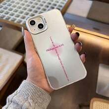 Funda de Teléfono Estética Cruz Simple para iPhone 16 Pro Max Funda 11 15 14 13 12 Pro Max Plus Funda Plateada a Prueba de Golpes Regalos Cristianos para Hermana Mujeres Hombres - Color mixto 1 - Ver 4