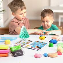12/24/36 色风干粘土套装 - 儿童风干粘土，造型粘土，橡皮泥造型粘土（颜色随机，含工具），超轻速干神奇造型粘土，含雕塑工具，聚合物粘土，儿童理想礼物，史莱姆，圣诞礼物，手眼协调，儿童生日礼物。 - 彩色 - 查看 10