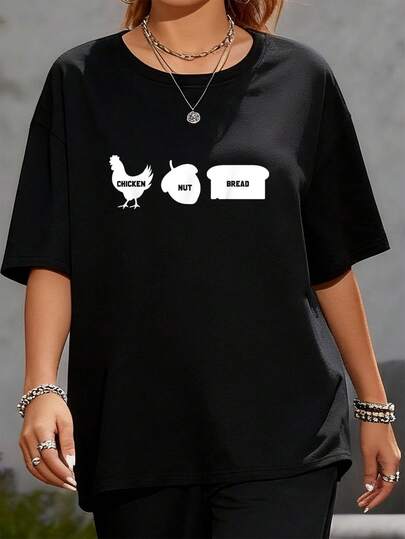 Camiseta de broma filipina de pan de nuez de pollo divertido, camiseta de ejercicio al aire libre para mujeres, camisetas gráficas, tops cortos, conjuntos, tops, camiseta H9ZD