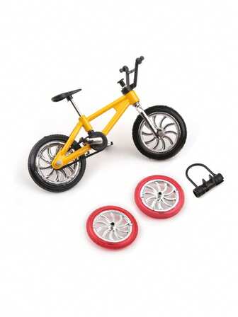 Juego de juguete de pasatiempo de bicicleta BMX de aleación para el dedo - Combo de accesorios de escena con ruedas de repuesto y accesorios de liberación rápida, construcción de aleación duradera, equipo deportivo interactivo para el dedo, perfecto para actividades de pasatiempo en interiores para adolescentes y entusiastas del pasatiempo