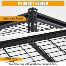 Estantería industrial de metal con capacidad para 1137 kg, 5 niveles ajustables para garaje, 122 cm de ancho x 45 cm de profundidad x 183 cm de alto, ideal para sótanos, almacenes y garajes. - Negro - Ver 5