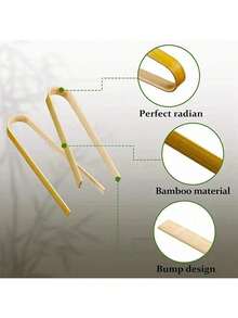 20个迷你竹制夹子，一次性木制烹饪夹，竹制厨具，餐厅烹饪夹，适用于吐司、面包、茶等。 - 彩色 - 查看 6