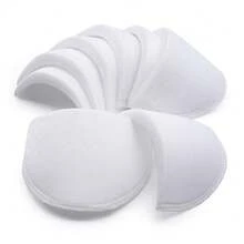 4 cặp miếng độn vai màu đen trắng, miếng đệm mút may sẵn, thích hợp cho vest, áo khoác và các loại trang phục khác. - Trắng - Xem 10