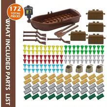 BroTex Pirate Accessories Money - Treasure Chest Building Block Bricks Pack Money Gold Bar Gems Diamonds Jewels With Pirate Boat Ship People Parts Building Bricks SetMaterial Safety And Rich Functionality - No2 - View 3