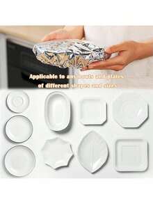 Disposable Food Wrap Cover Shower Head Cover Multi-Purpose Disposable Aluminum Foil Cover Tabletop Food Warmer Cover Household Aluminum Foil Insulation Cover Kitchen Food Insulation Aluminum Foil Cover