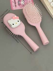 1pc Cute Sanrio Hello Kitty Portable Massage Hair Brush - Gentle Care For Scalp And Hair, Perfect Gift For Girls, Portable Brush, Air Cushion Brush, Essential For Study, Women's Gift, Valentine's Day Gift - Multicolor - View 4