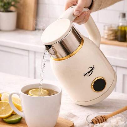 Chaleira Elétrica Térmica Inox Aquecimento Rápido Design Moderno