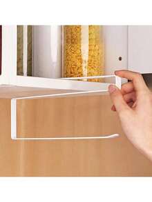 3pcs No Drill Kitchen Storage Rack - Multipurpose Hanging Organizer For Paper Towels, Cling Wrap, Foil, And Dish Cloths, Space-Saving Design For Cabinet Doors/Walls, Plastic & Metal Material, Essential Kitchen Accessory - Multicolor - View 13