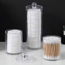 منظم لوسادة دائرية وعصا تنظيف، للحمام أو تخزين الخزانة، تنظيم وسادة المكياج والعناية الشخصية - شفاف - مشاهدة 6