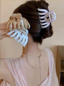 1pc/2pcs Fully Rhinestone Acetate Claw Clip High-End Rhinestone Hair Clip, Hair Claw Hair Accessory, Casual Fall Winter Hair Accessories For Women For Vacation Outfits Woman