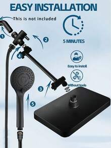 12.2 Inch (31cm) Shower Head, Large Coverage Area