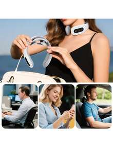 LOVEWE Portable Voice Shoulder And Neck Massager, Neck And Back Massager - 4 Modes And 16 Levels Of Intensity Deep Tissue Kneading, USB Rechargeable, Ergonomic Design For Back/Neck Pain Relief - Gift For Parents/Elderly/Healthy/Ladies/Men Deep Kneading Massage Like A Human, Free Your Hands! - H81 Trắng - Xem 9