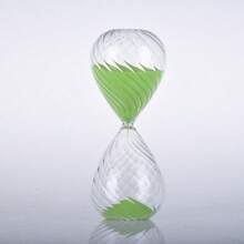 Spiral Sandglass, Twisted Sandglass, Creative Cord Sandglass Spiral Timer, Colored Sand (7.87 Inches, 25 Minutes) - 青檸色 - 查看 2