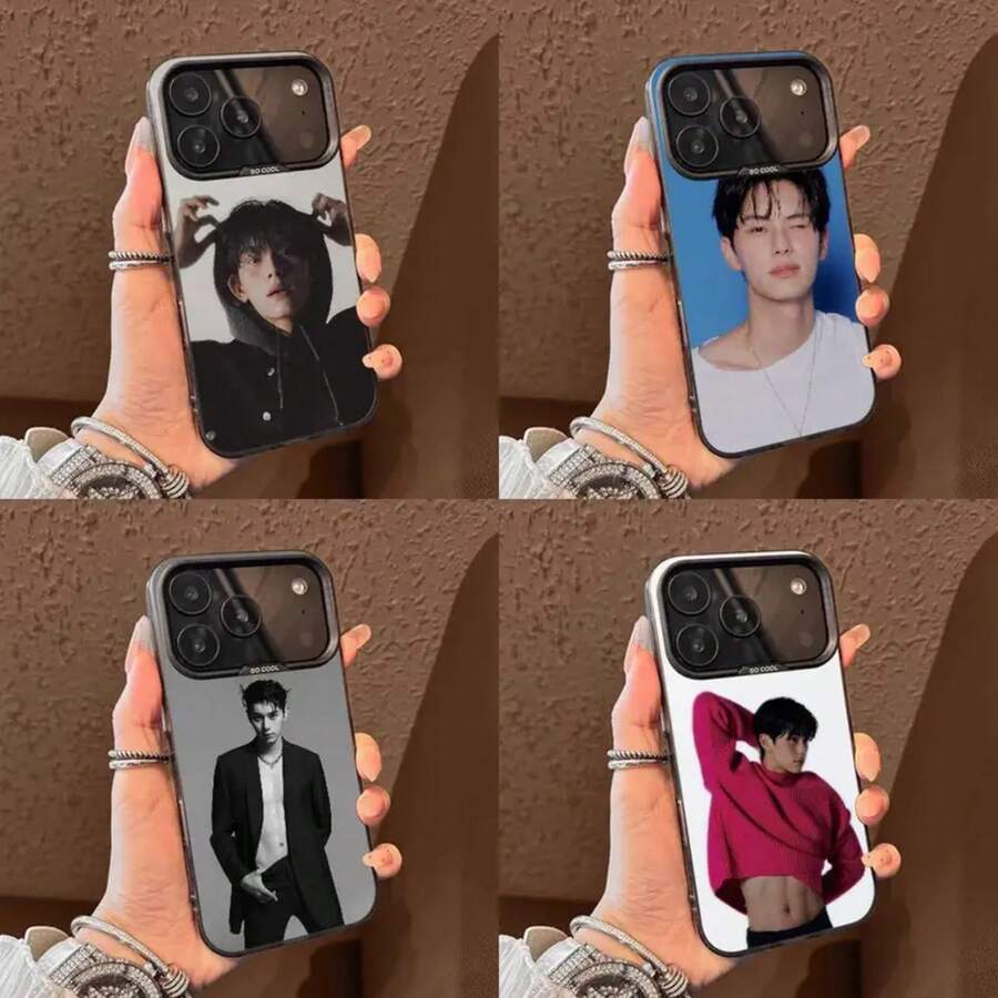 Funda de teléfono L- Chae Min para iPhone 17 16 15 14 13 12 11 Ais/Pro/Max/Plus, cubierta negra de TPU - z1 - Ver 1