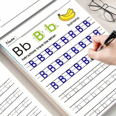 32 sidor A-Ö alfabetet ABC bokstäver övningsbok | Skrivövningar, alfabetsinlärningsbok, kreativ