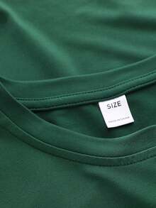 1 Piece X-Eye Bear Teen T-Shirt For Boys, "BEAR COOL" Slogan Top, Spring & Summer School Daily Wear - Dark Green - View 5