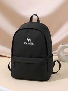 CAMEL CROWN 休闲运动通勤背包，轻便旅行户外徒步包 - 幻影黑 - 查看 6