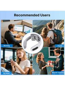 LOVEWE Portable Voice Shoulder And Neck Massager, Neck And Back Massager - 4 Modes And 16 Levels Of Intensity Deep Tissue Kneading, USB Rechargeable, Ergonomic Design For Back/Neck Pain Relief - Gift For Parents/Elderly/Healthy/Ladies/Men Deep Kneading Massage Like A Human, Free Your Hands! - H81 Trắng - Xem 8