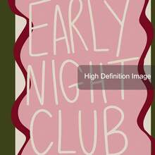 1pc Framed/Unframed Early Night Club Funny Quote Canvas Poster Retro Green Stripes Typography Wall Art Print Quirky Dopamine Decor Painting For Apartment,Living Room,Bedroom,Modern Home Decoration