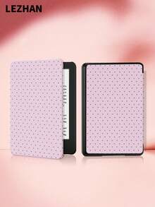 1个粉色波点美学设计保护套，适用于 Kindle 2024、Kobo、Kindle NK 11/Kindle 儿童版/Kindle Paperwhite 5，电子书保护套，带自动唤醒/睡眠功能，轻巧便捷，完美贴合保护您的阅读设备，情人节礼物 - 彩色 - 查看 2