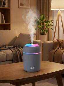 1pc 7-Color Light Minimalist Humidifier, 300ml/USB Powered, Home/Bedroom/Bathroom Air Purifier, Low Noise Mist Diffuser - Multicolor - View 10