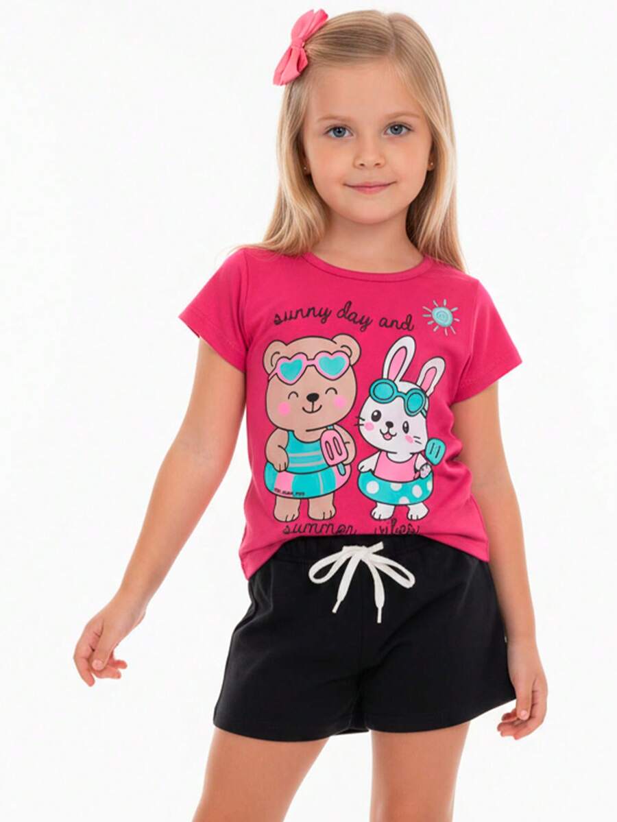Choose Your Girls' Summer Short-Sleeve Outfit Set In Cotton, Sizes 2 To 10 L03 - C5203 - Xem 1