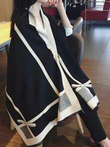 1 chiếc khăn choàng cổ thắt nơ tua rua, khăn choàng cỡ lớn, khăn trùm đầu nữ, khăn che nắng đi biển, tua rua dài, mềm mại và nhẹ, đa năng, phong cách cổ điển, quà tặng du lịch tiện dụng. - màu đen - Xem 3